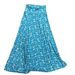 Lularoe blue floral skirt